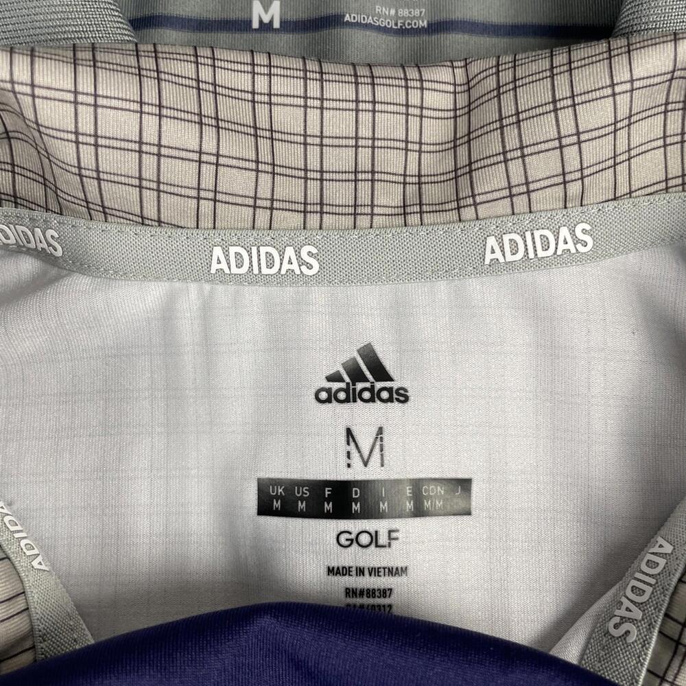 (Lot of 3) Adidas Head Golf Performance Polos Men's M Striped Stretch Contrast - Picture 3 of 16